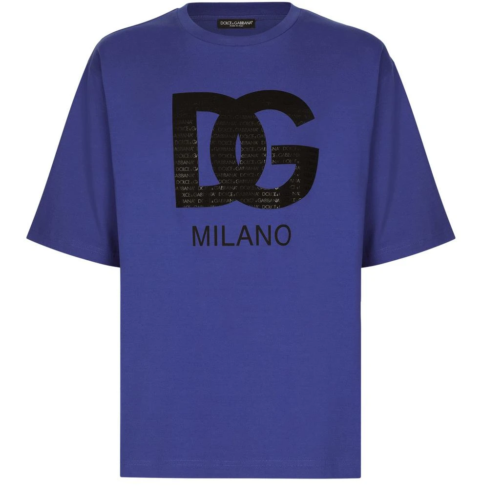 Dolce & Gabbana Cotton T-shirt with DG Milano print 1