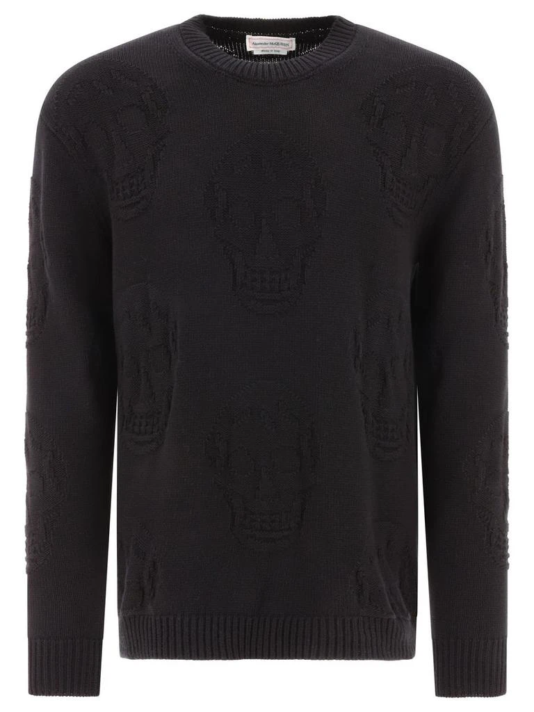 Alexander McQueen Alexander Mcqueen Skull Knitted Cotton Jumper 1