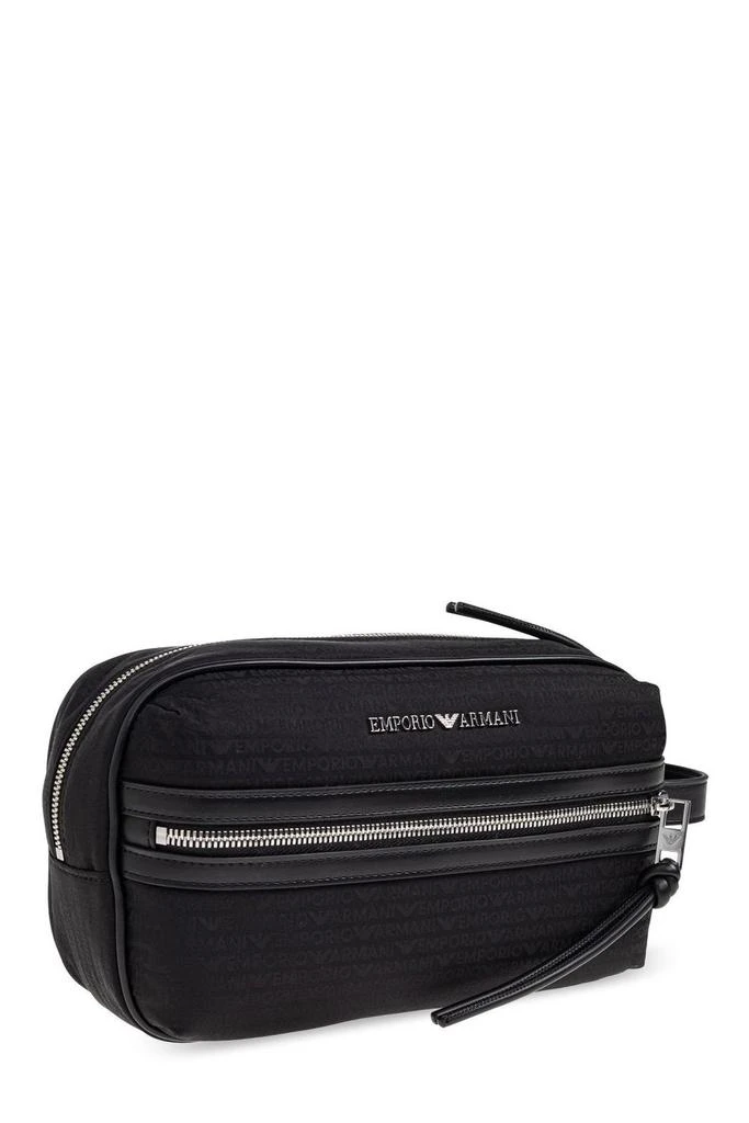 Emporio Armani Emporio Armani Logo Lettering Zipped Wash Bag 3