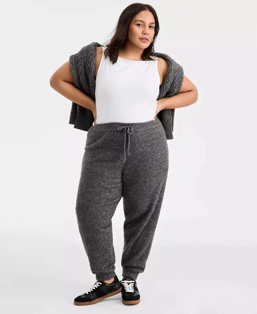 On 34th Trendy Plus Size Cozy Drawstring Jogger Sweatpants, Macy's Exclusive 1