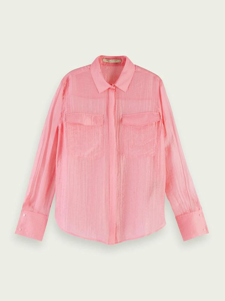 Scotch & Soda Scotch & Soda Sheer Pink Shirt 4