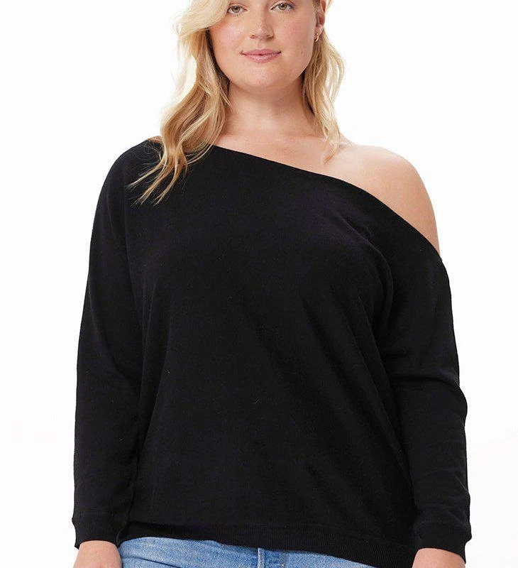 Minnie Rose Cotton Cashmere Off The Shoulder Sweaters 1