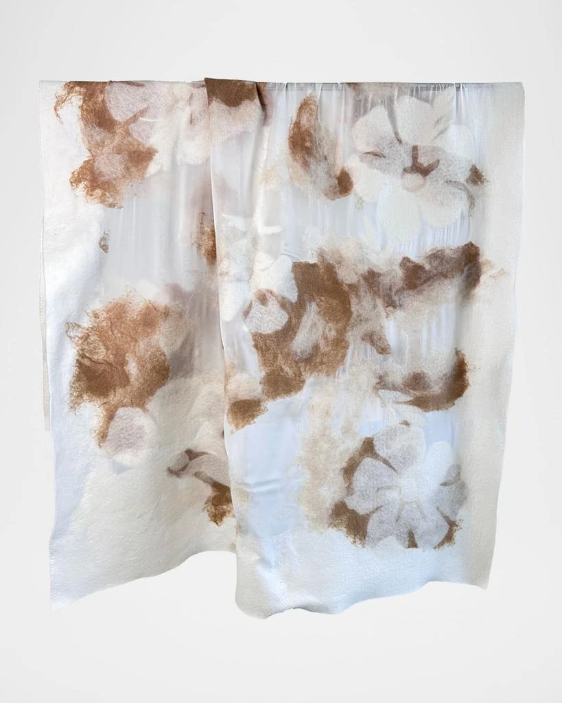 Sand River Tibetan Cashmere and Silk Felted Blanket