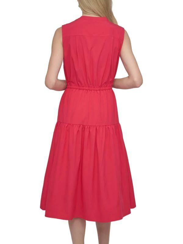 DKNY Sleeveless Tiered Midi-Dress 2