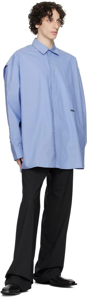 032c Blue 'Please Steam' Oversized Shirt 4