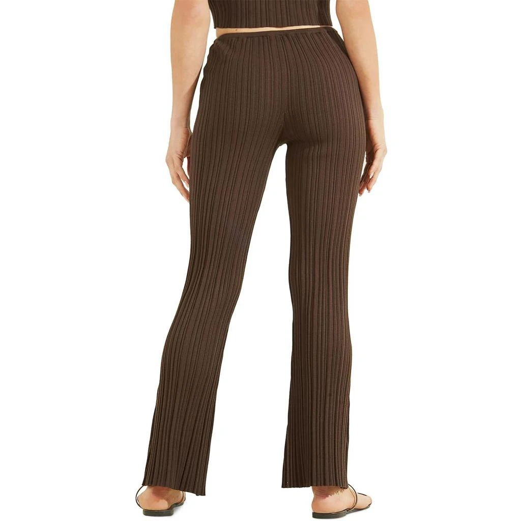 GUESS Carmella Womens Ribbed Knit High-Waist Pants 2