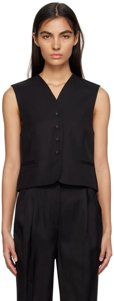 Loulou Studio Black Arup Vest 1