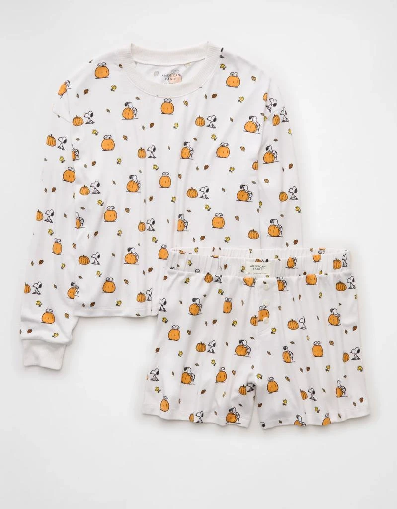 AE AE Luxe Plush Snoopy Halloween PJ Set 3
