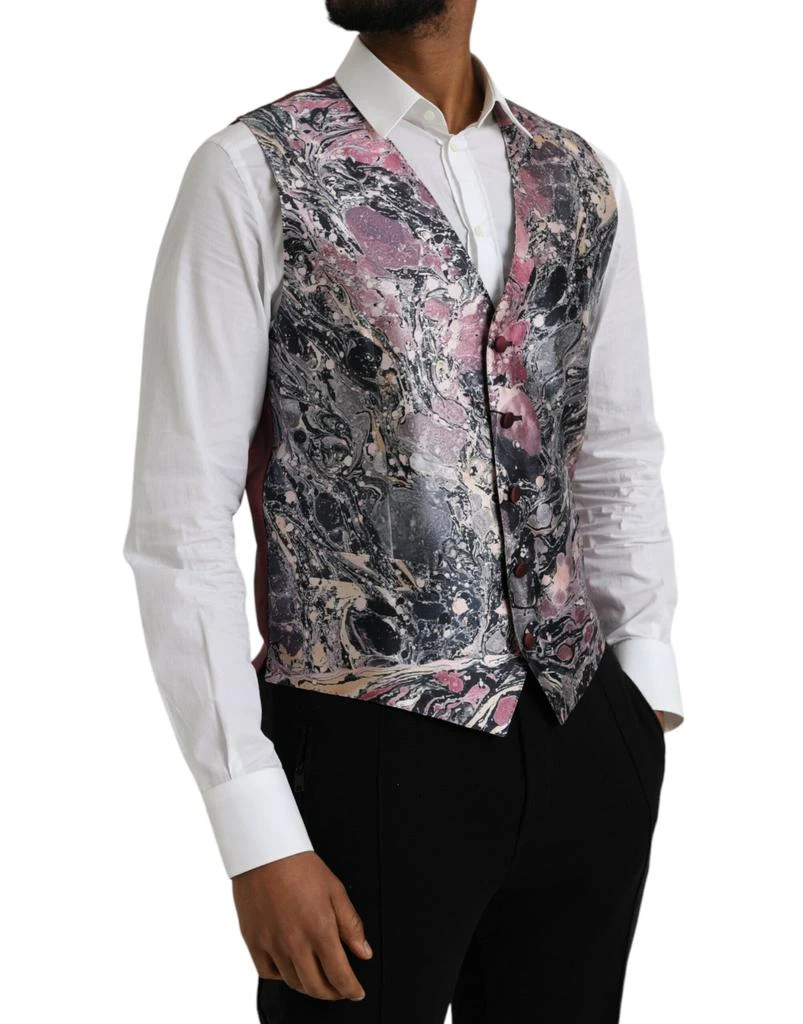 Dolce & Gabbana Dolce & Gabbana Multicolor Galaxy Silk Waistcoat Formal Vest 2