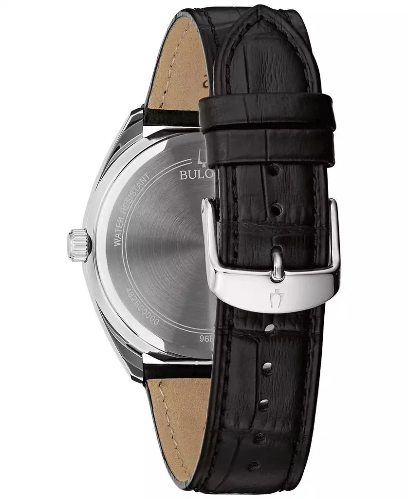 Bulova Men's Black Leather Strap Watch 42mm 3