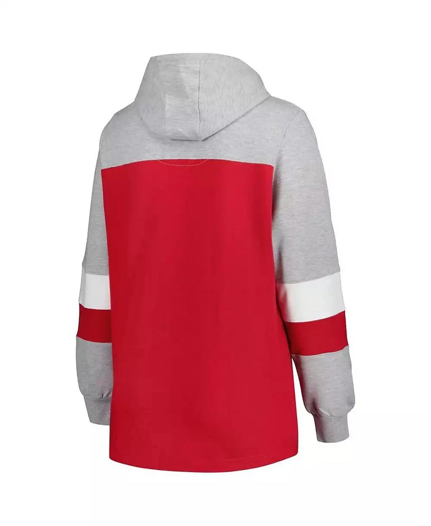 Profile Women's Crimson Alabama Crimson Tide Plus Size Color-Block Pullover Hoodie 3