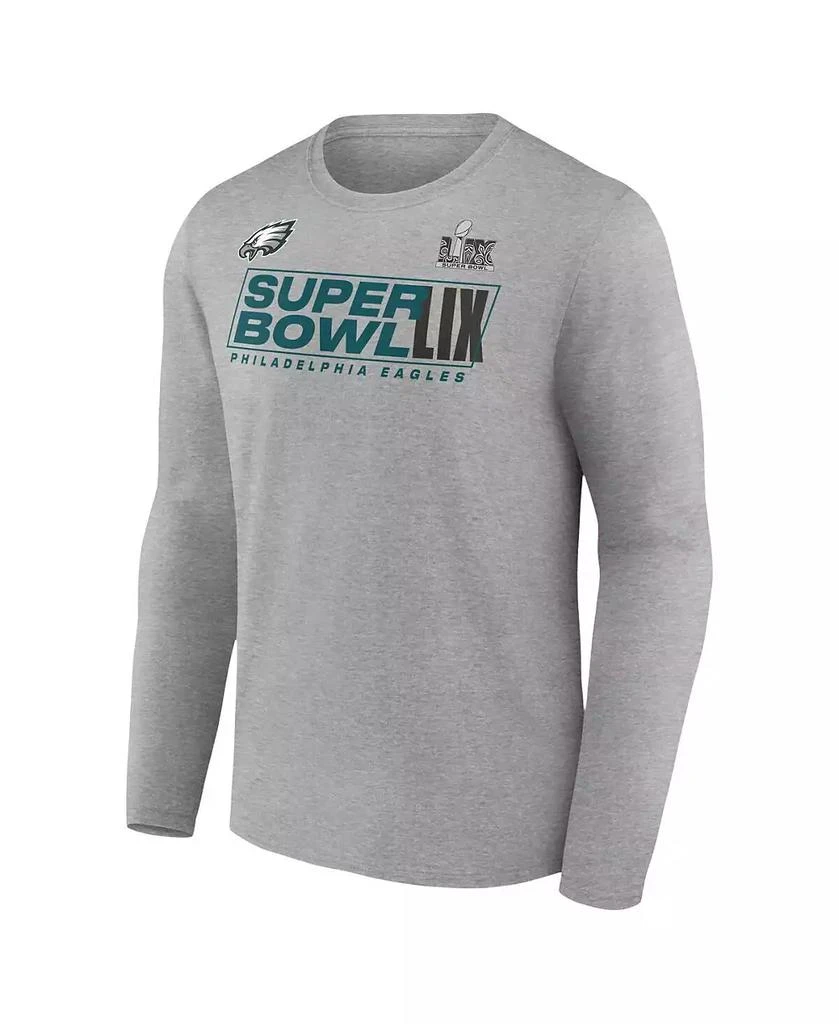 Fanatics Men's Heather Gray Philadelphia Eagles Super Bowl LIX Big Tall Roster Long Sleeve T-Shirt 3