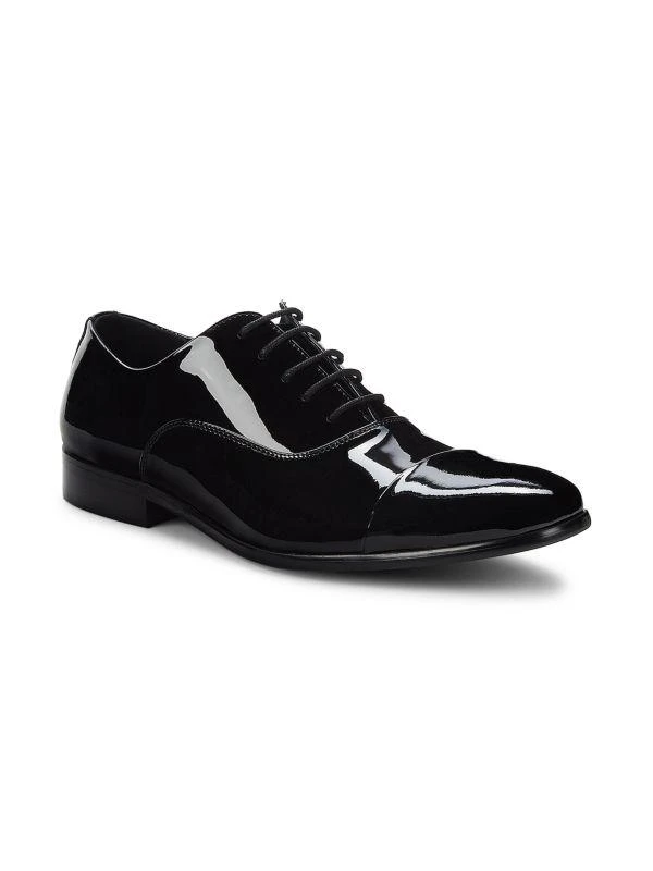 Saks Fifth Avenue Milano Cap Toe Patent Leather Oxfords 2