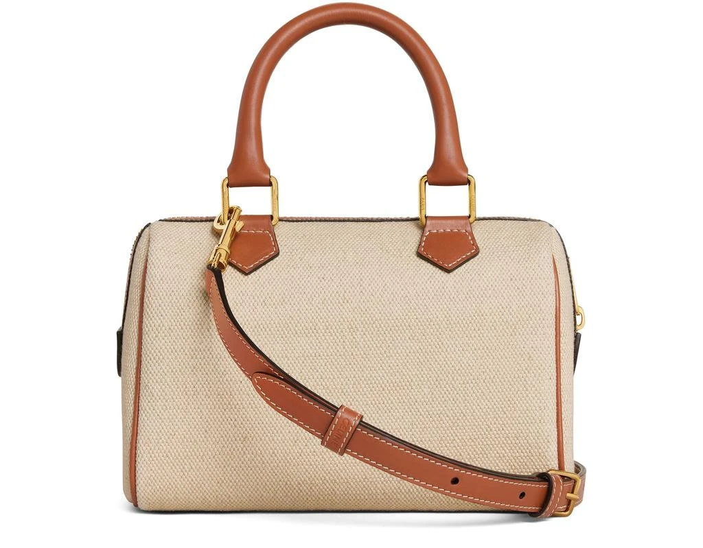 CELINE Small Boston cuir Triomphe in textile and calfskin 3