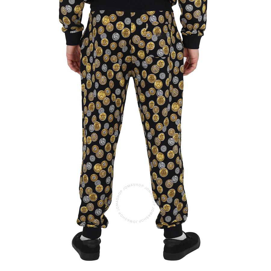 Moschino Men's Coin Print Stretch Cotton Track Pants