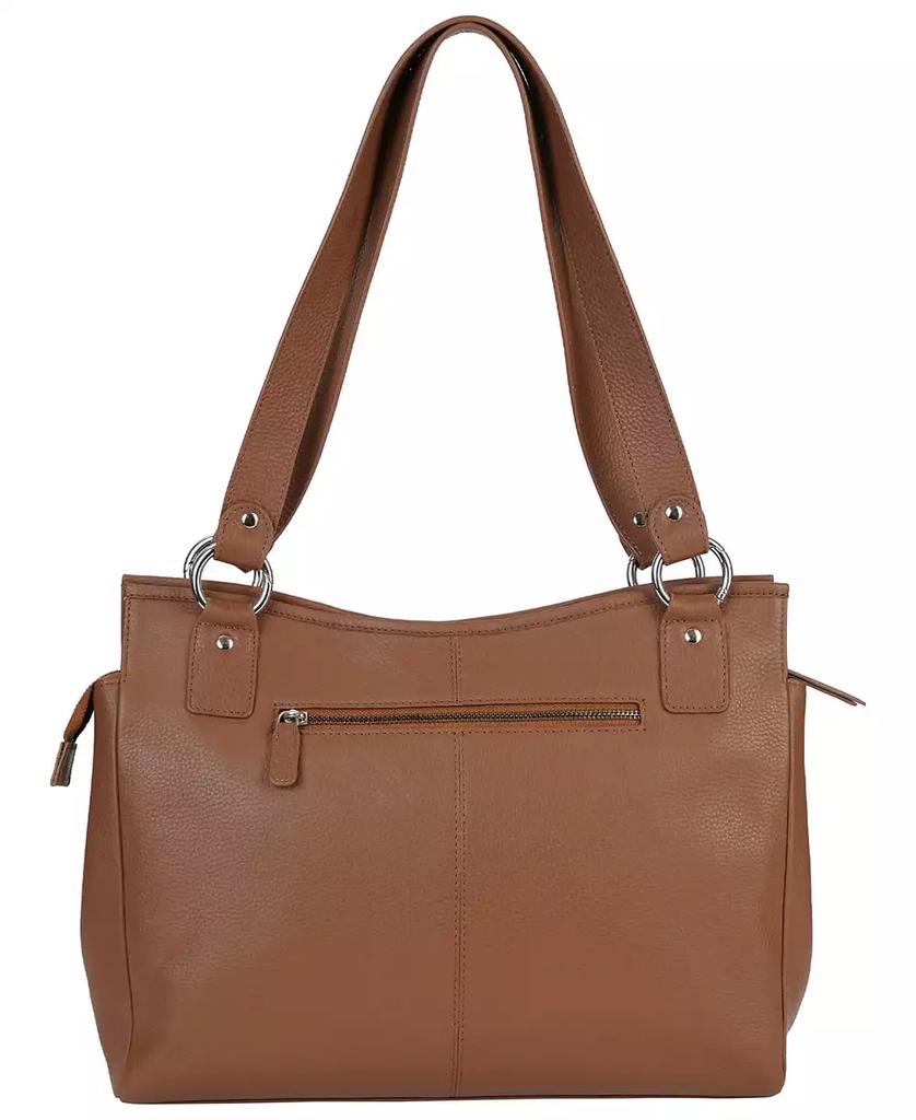 Mancini Leather Goods Pebble Kelsea Leather Shoulder Bag