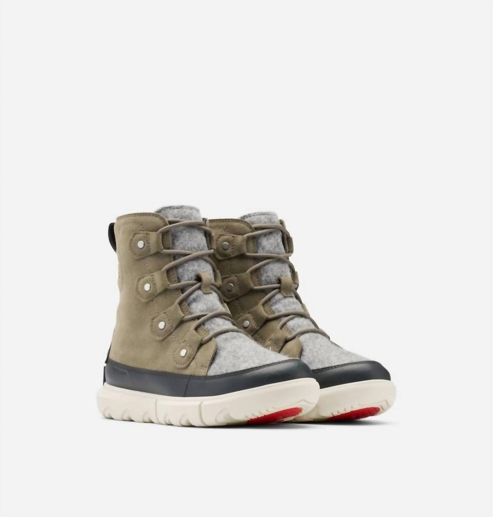 SOREL Women's  Explorer 2 Joan Winter Boot In Sage, Fawn