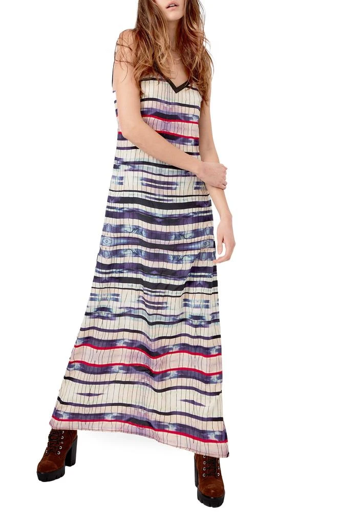AS by DF Kelly Printed Silk Maxi Dress 1