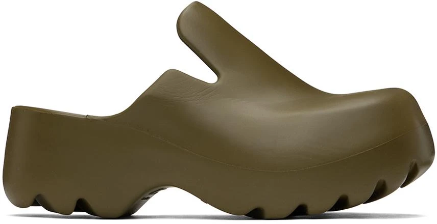 Bottega Veneta Khaki Flash Clogs 1
