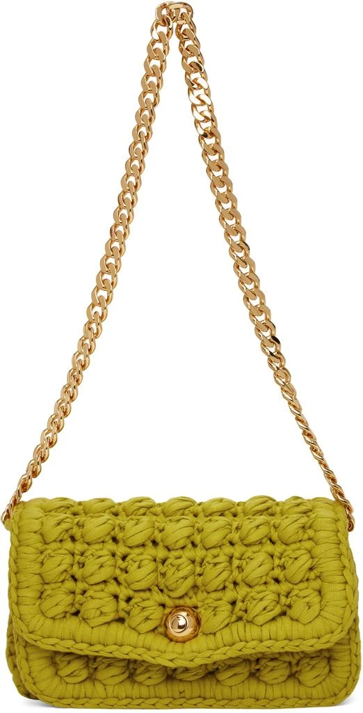 Bottega Veneta Green Crochet Shoulder Bag 1