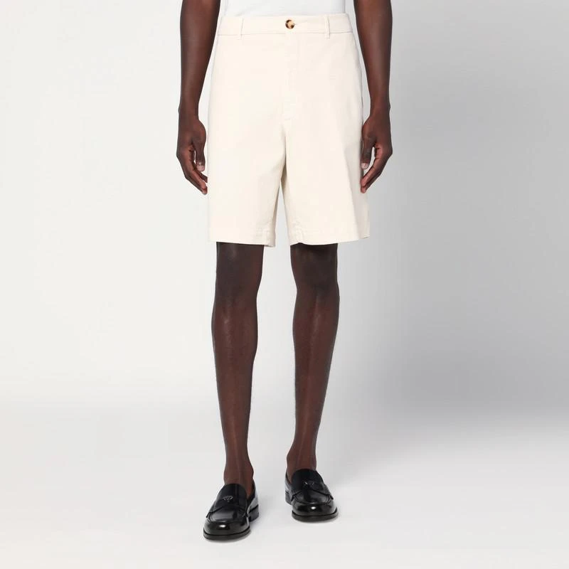 Brunello Cucinelli Ivory cotton bermuda shorts 1