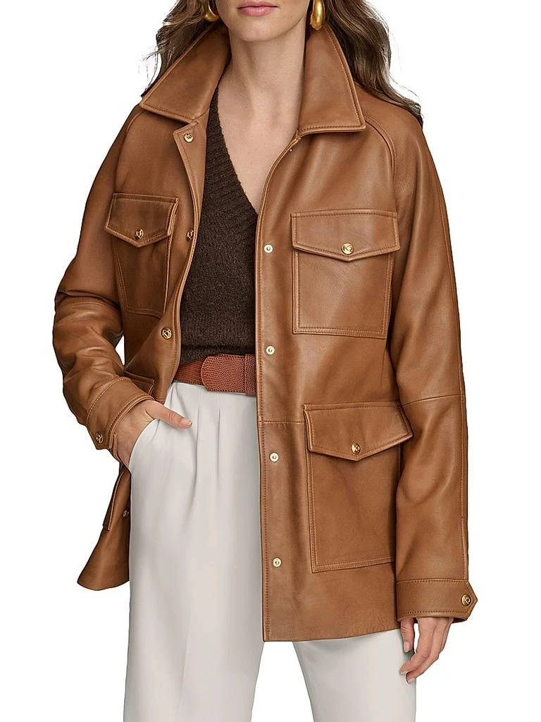 Donna Karan Leather Field Jacket 5