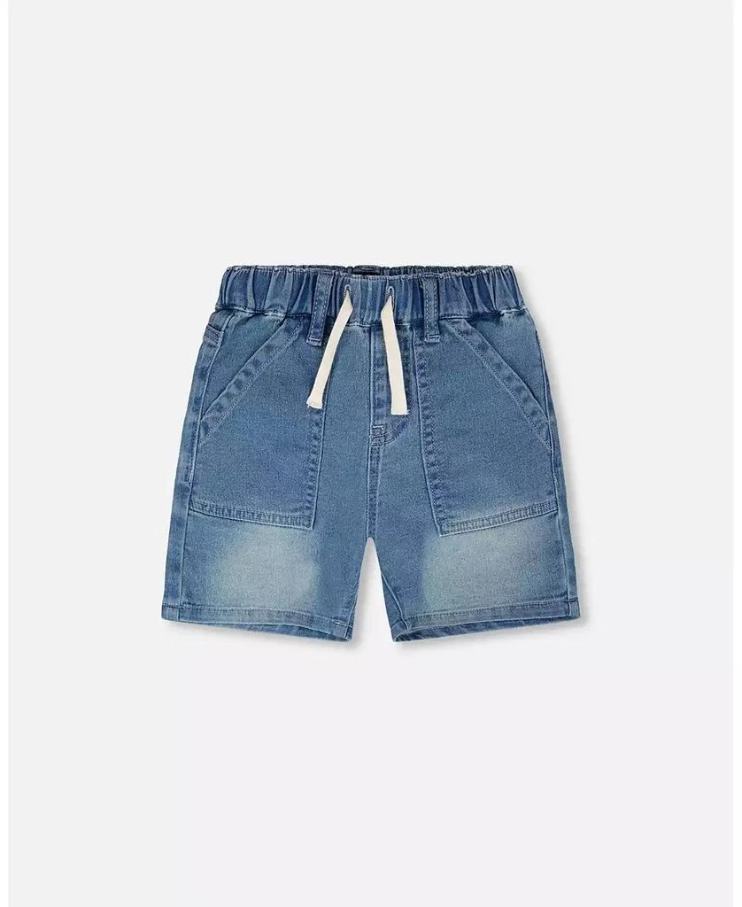 Deux par Deux Toddler Boys French Terry Denim Shorts