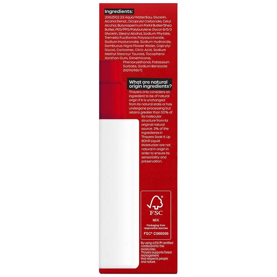 Thayers Soak It Up 80HR Liquid Moisturizer Fragrance Free 7