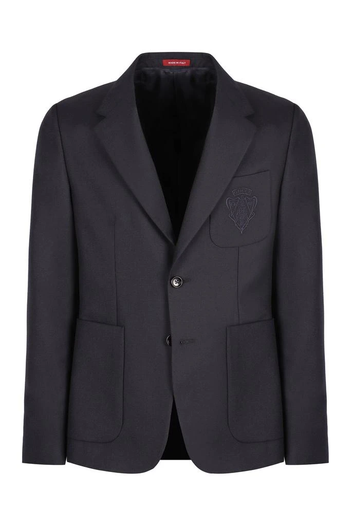 Gucci Gucci Logo Embroidered Single-Breasted Jacket 1