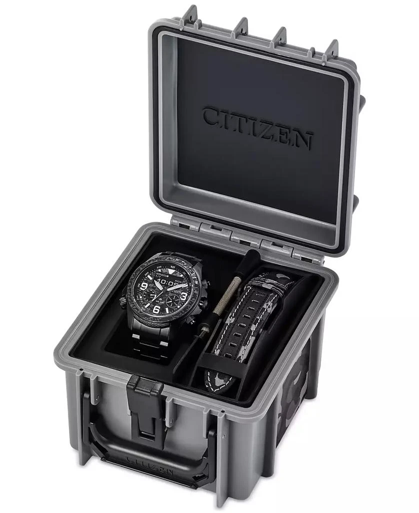 Citizen Eco-Drive Men's Chronograph Promaster Land Gray-Tone Stainless Steel Bracelet Watch 44mm 6