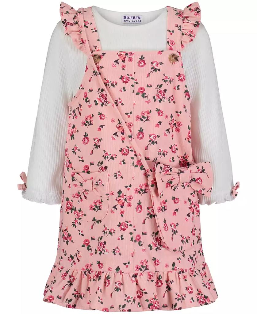 Blueberi Boulevard Toddler & Little Girls 3-PC Floral Print Jumper & Crossbody Set
