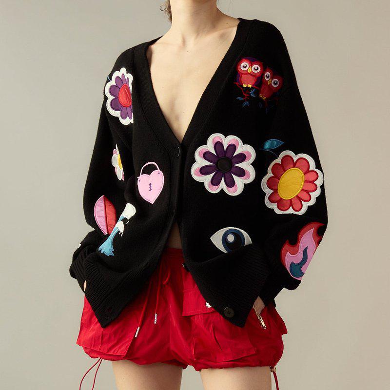 Cynthia Rowley Playful Patchwork Cardigan