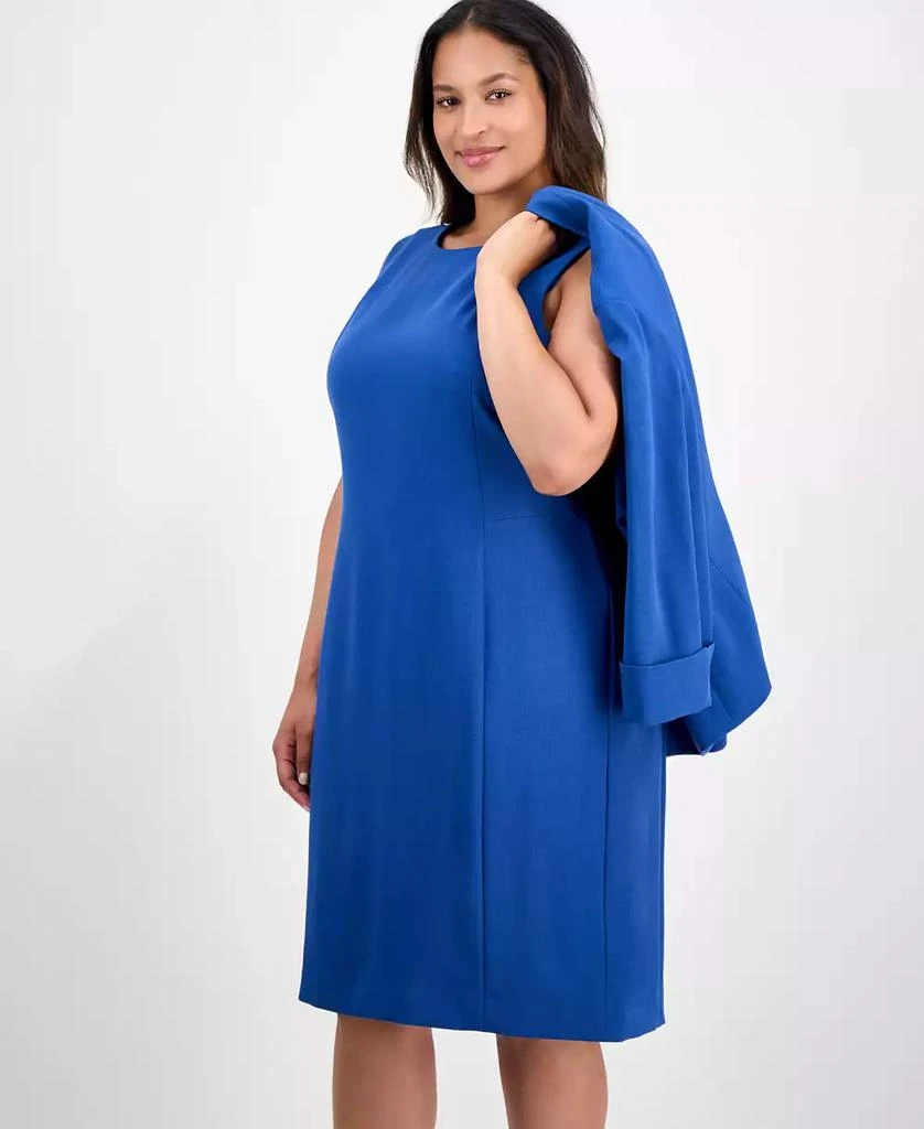 Kasper Plus Size Stretch Crepe Sheath Dress 4