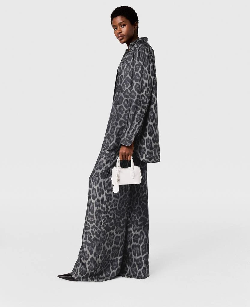 Stella McCartney Stella McCartney - Oversized Drawstring Leopard Print Trousers, Woman, Ash grey, Size: 42 1