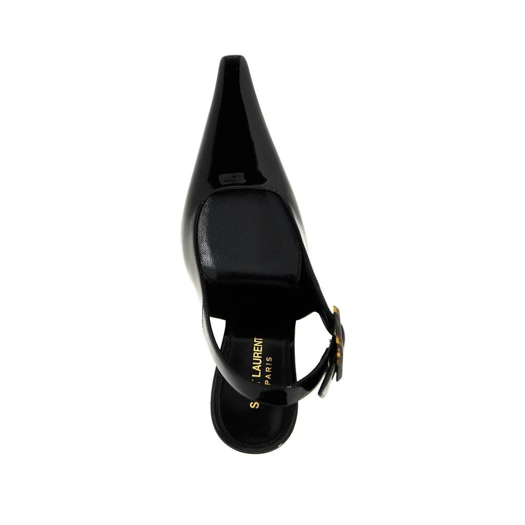 La Sélection Créateurs Escarpins Saint Laurent 'Dune' Leather Slingback - Black - Femme 4