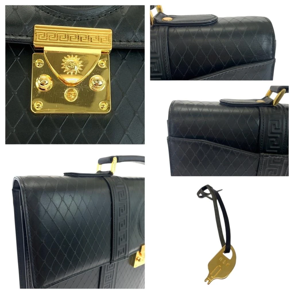 Versace Leather Briefcase Handbag (Pre-Owned) 5