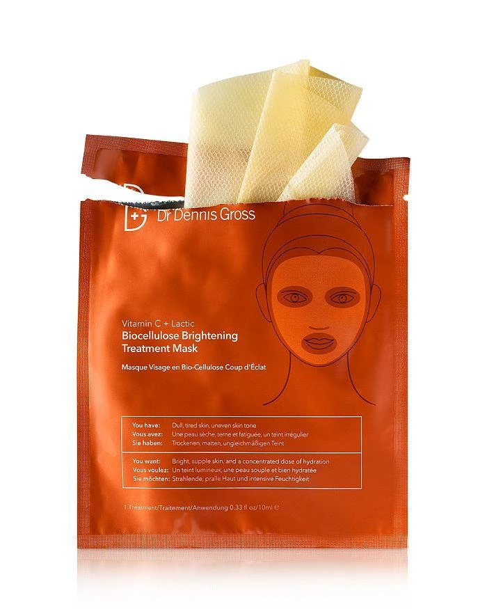 Dr. Dennis Gross Vitamin C + Lactic Biocellulose Brightening Treatment Mask (single) 2