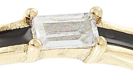 Argento Vivo Baguette Cubic Zirconia Enamel Ring 3