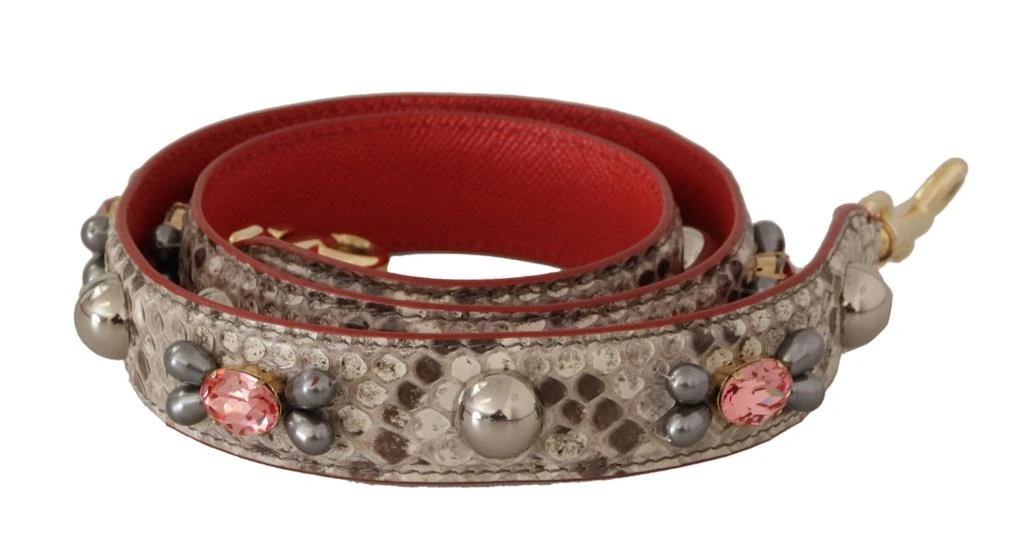 Dolce 
Gabbana Exotic Leather Studded Shoulder Women
s Strap
