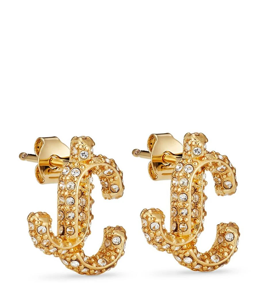 Jimmy Choo Crystal-Embellished JC Stud Earrings 4