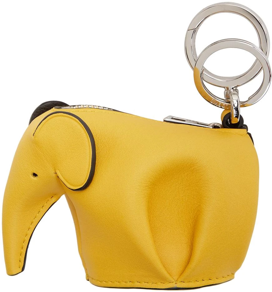 Loewe Yellow Elephant Charm Keychain 2