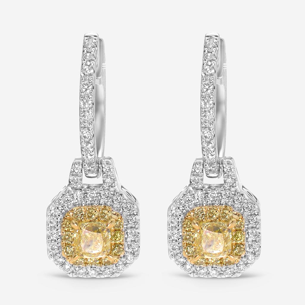 Gregg Ruth Gregg Ruth 14K White Gold, Diamond 0.60ct. and Pavé Diamonds 0.39ct. tw. Drop Earrings 603855 - GCR/000938