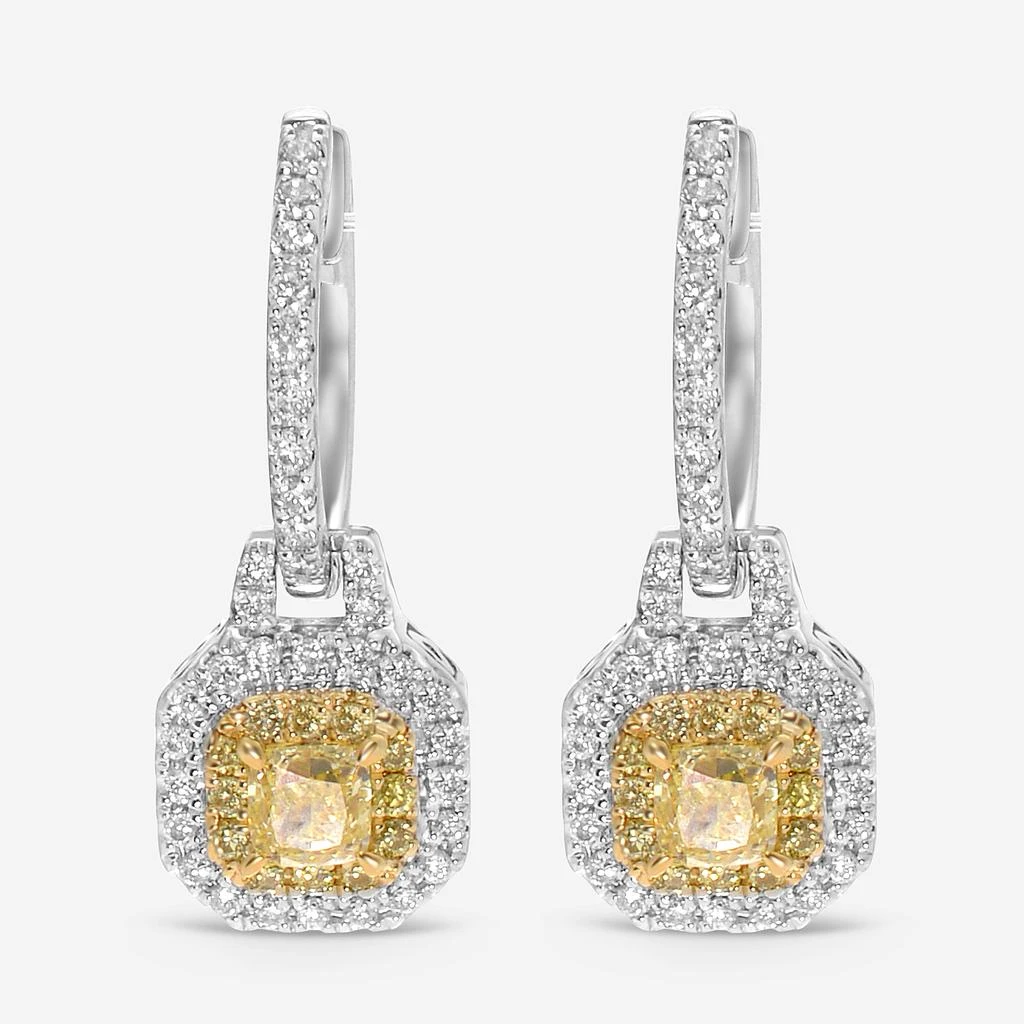 Gregg Ruth Gregg Ruth 14K White Gold, Diamond 0.55ct. and Pavé Diamonds 0.39ct. tw. Drop Earrings 603855-GCR/000939.166 1