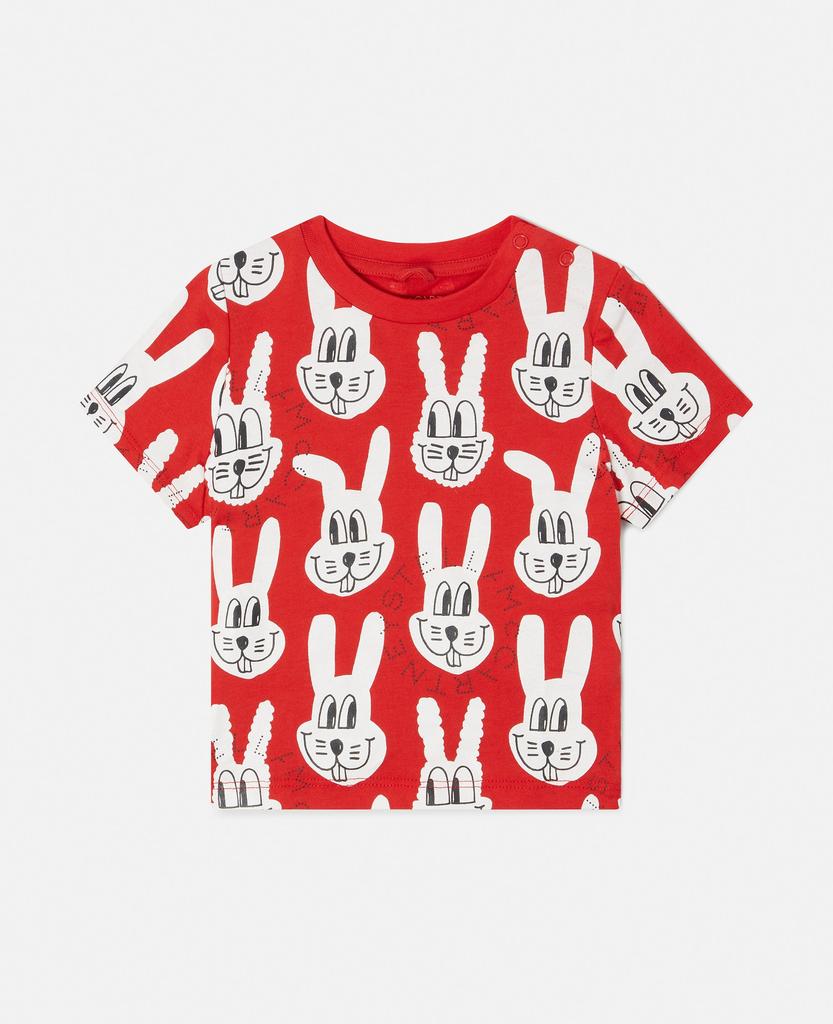 Stella McCartney Stella McCartney - Rabbit Print T-Shirt, Red, Size: 6m