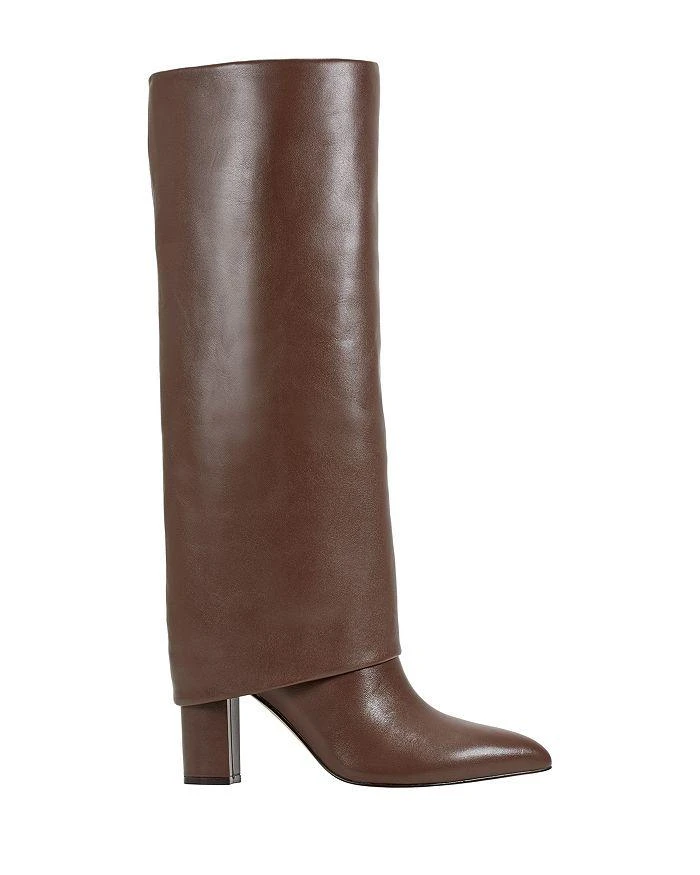 Marc Fisher Women's Leina Pointed Toe Foldover Shaft Block Heel Tall Boots 2