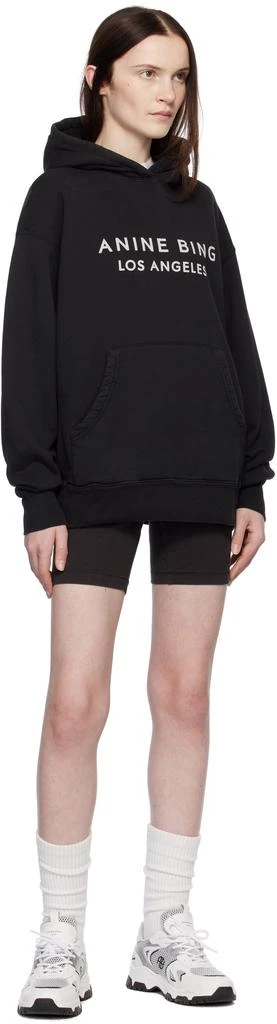 ANINE BING Black 'Anine Bing' Alto Hoodie 4