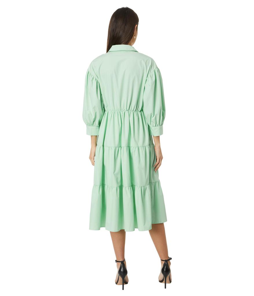 English Factory V-neckline Puff Sleeve Midi Dress