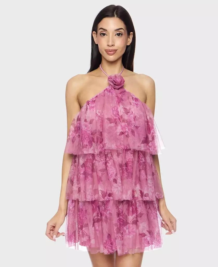 sachin and babi light blue dress Zapaka Women Halter Glitter Homecoming Dress Blush A Line Cut Out Short Party Dress, Pink / US12