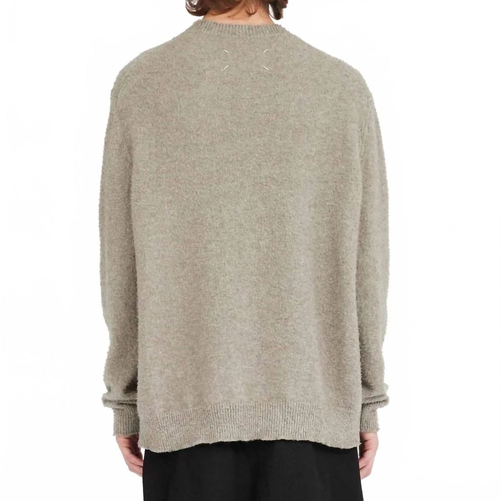 MAISON MARGIELA Crewneck Sweater In Sage Green 3