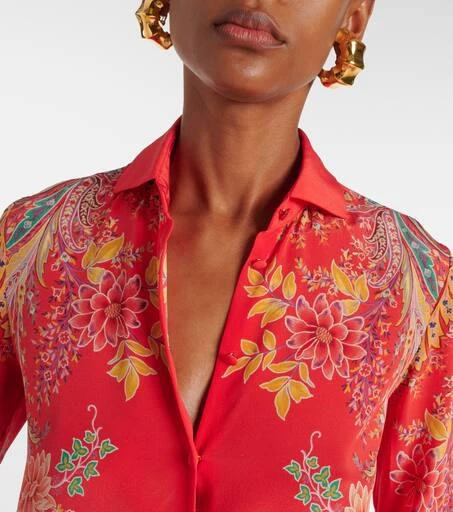 ETRO Floral silk crêpe de chine shirt 4